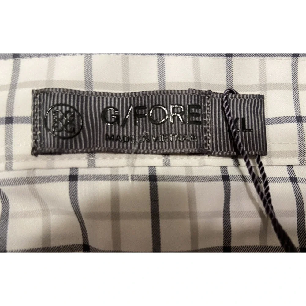 G/FORE Men`s Performance Blue/Grey/ White Skull Long Sleeve Men`s Shirt XL